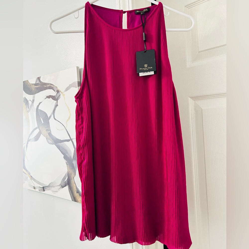 Massimo Dutti Fuchsia Sleeveless Top